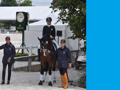 Federica ed Ester le prime azzurre in gara nel dressage.