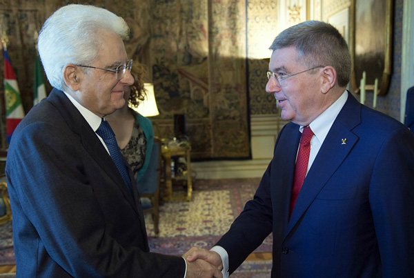 Thomas Bach incontra Sergio Mattarella