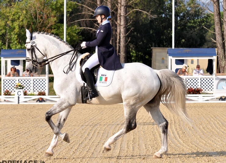 Lucia Berni & Ebony. L' allieva di Claudia Montanari bravissima nel freestyle. (photo © tuttoDRESSAGE).