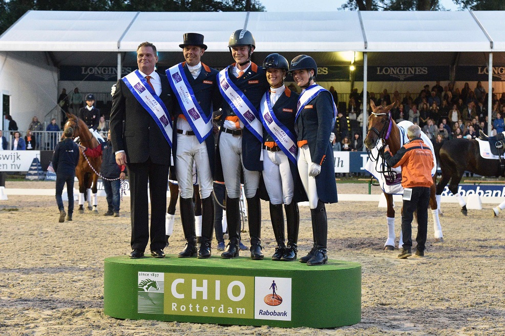 Il Team Netherlands, vincitore del CDIO 5* di Rotterdam (photo courtesy: CHIO Rotterdam).