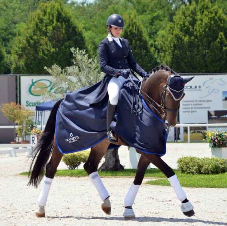 Rebecca Teresa Brugnoli in sella a First Love (photo courtesy: R.T. Brugnoli).