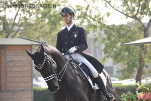 Leonardo Tiozzo al debutto con Black Desert a Sommacampagna. (photo © tuttoDRESSAGE).