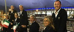 Il Team Italia all' ingresso del Maracana a Rio (photo courtesy: Lucia Helena Brandao De Castro Cardoso).