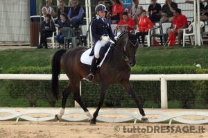 Valentina Croce e Nirvana agli Europei YR di Arezzo 2014 (photo © Equestra Group / tuttoDRESSAGE).