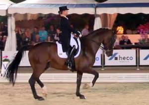 Isabell Werth ed El Santo durante la kur ad Es Fangar.