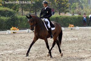 Andrea Giovannini ed Enjoy nel rettangolo tricolore di Sommacampagna (photo © tuttoDRESSAGE).