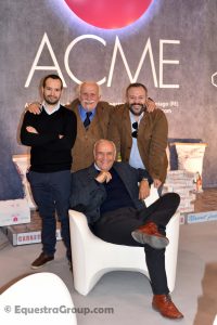 Foto di famiglia dei Predieri: da sinistra Riccardo Predieri, Vilder Predieri (A.U. di ACME), Ciro Predieri (Export Manager) e, seduto Paolo Giulio Predieri (A.U. di ACME DRUGS). (photo © Equestra Group).