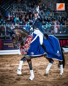 Mary Hanna e Sancette vincitori della tappa di Coppa del Mondo Asia Pacific a Melbourne (photo courtesy: Equitana Australia).